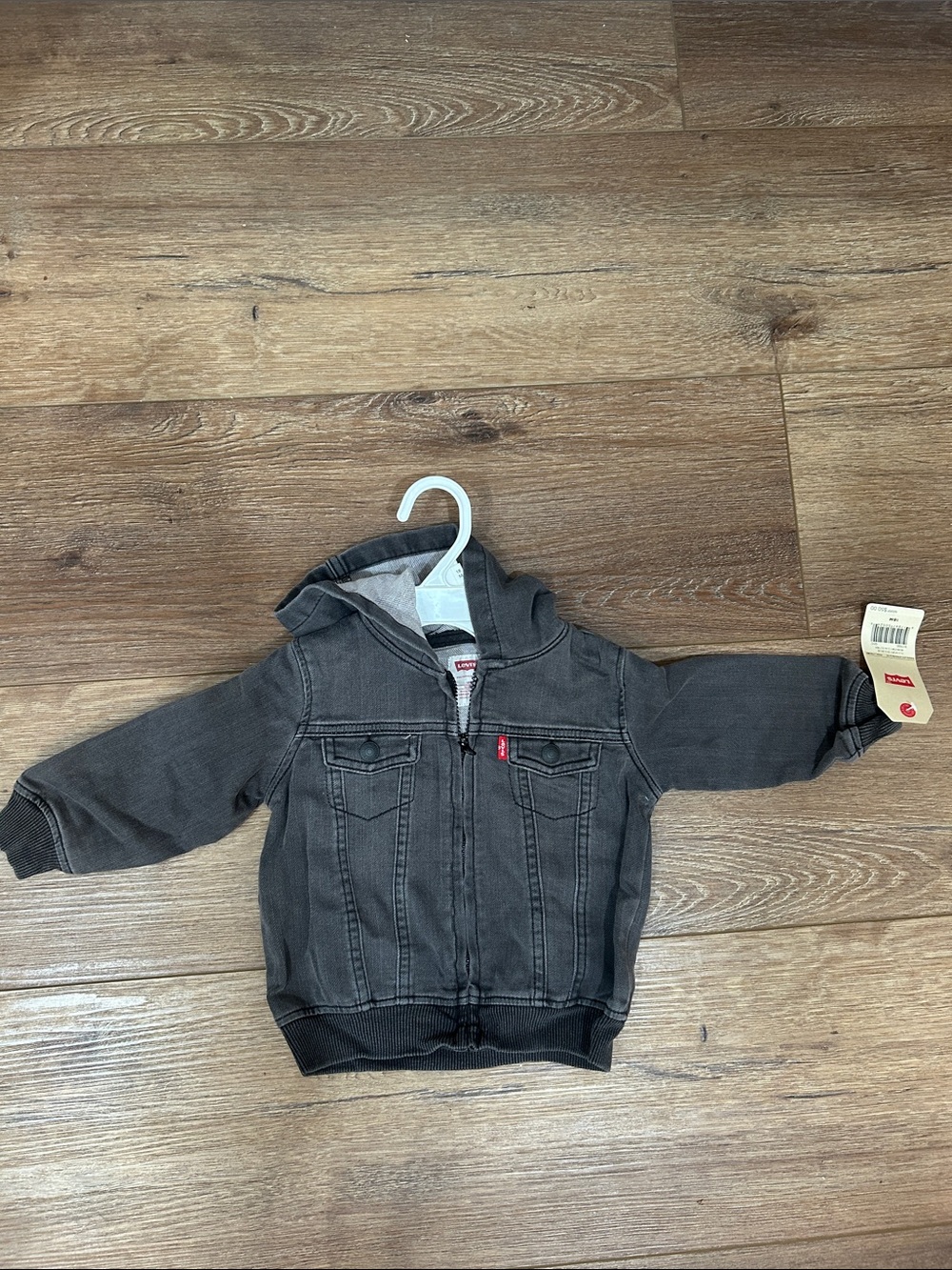 Levi's Toddler Hooded Jean Jacket - Charcoal